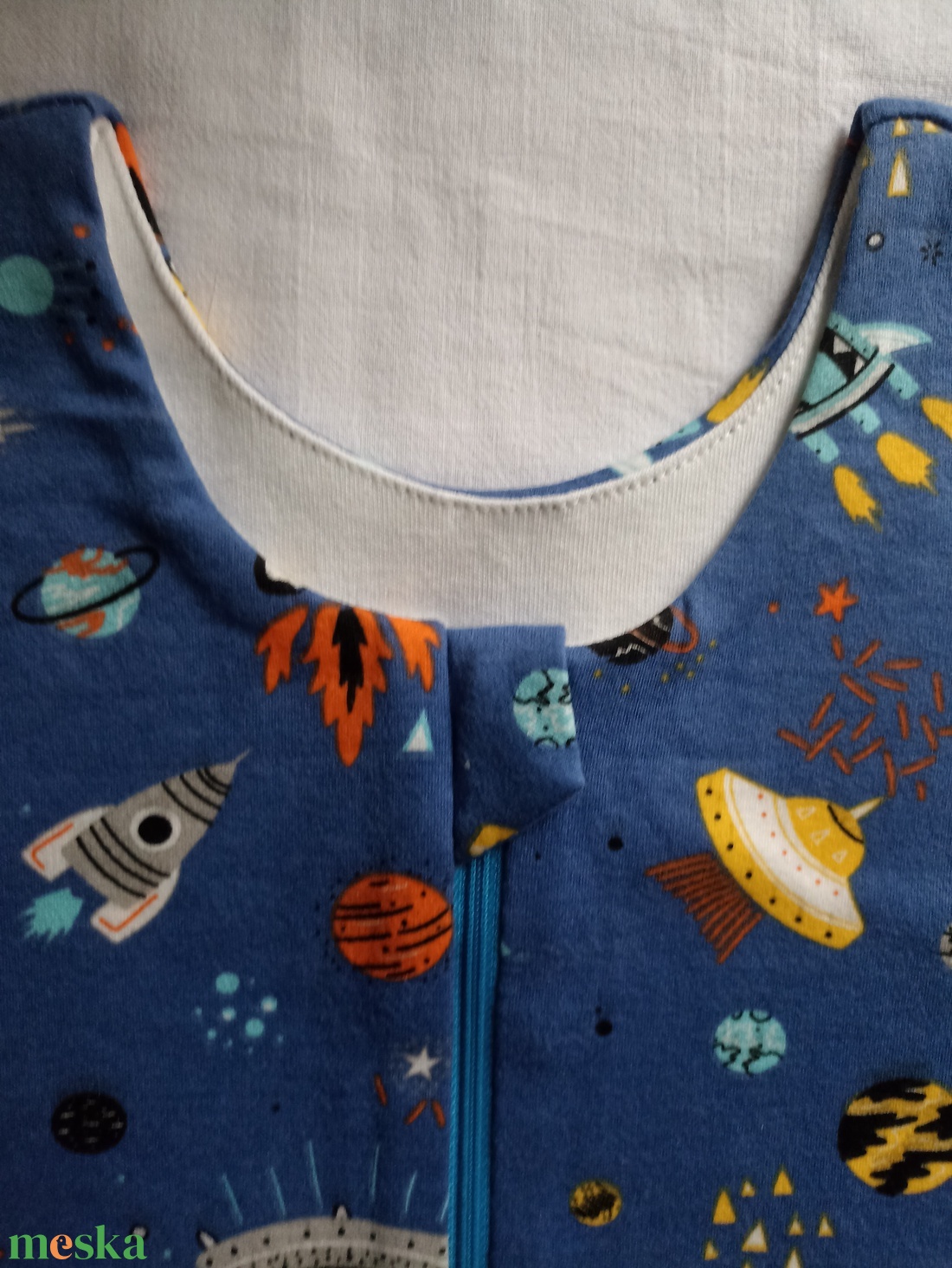 128-134-140 Őszi tipegő hálózsák  22-24 fokba átmeneti pamut űrhajós  - ruha & divat - babaruha & gyerekruha - tipegőhálózsák - Meska.hu