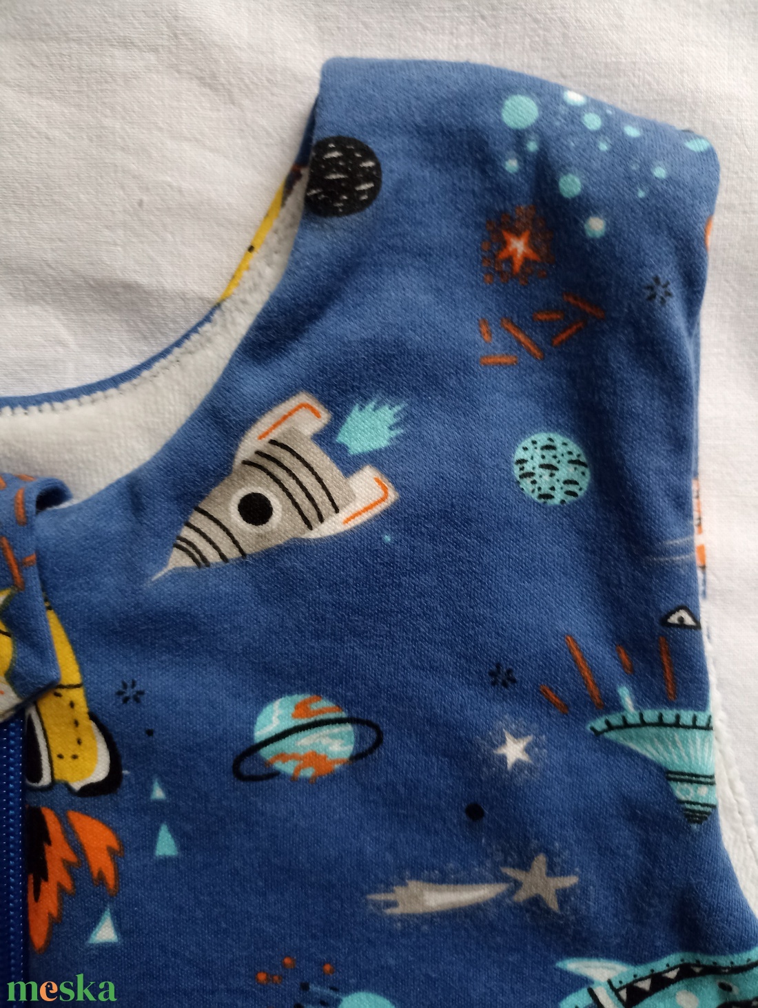 110-116-122-es Őszi téli tipegő hálózsák átmeneti pamut űrhajós - ruha & divat - babaruha & gyerekruha - tipegőhálózsák - Meska.hu