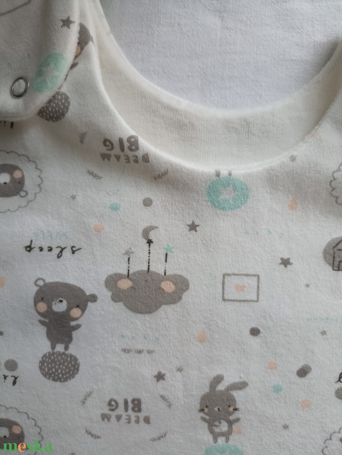 104-110-116-os Őszi téli tipegő hálózsák átmeneti pamut csillámos macis nyuszis - ruha & divat - babaruha & gyerekruha - tipegőhálózsák - Meska.hu