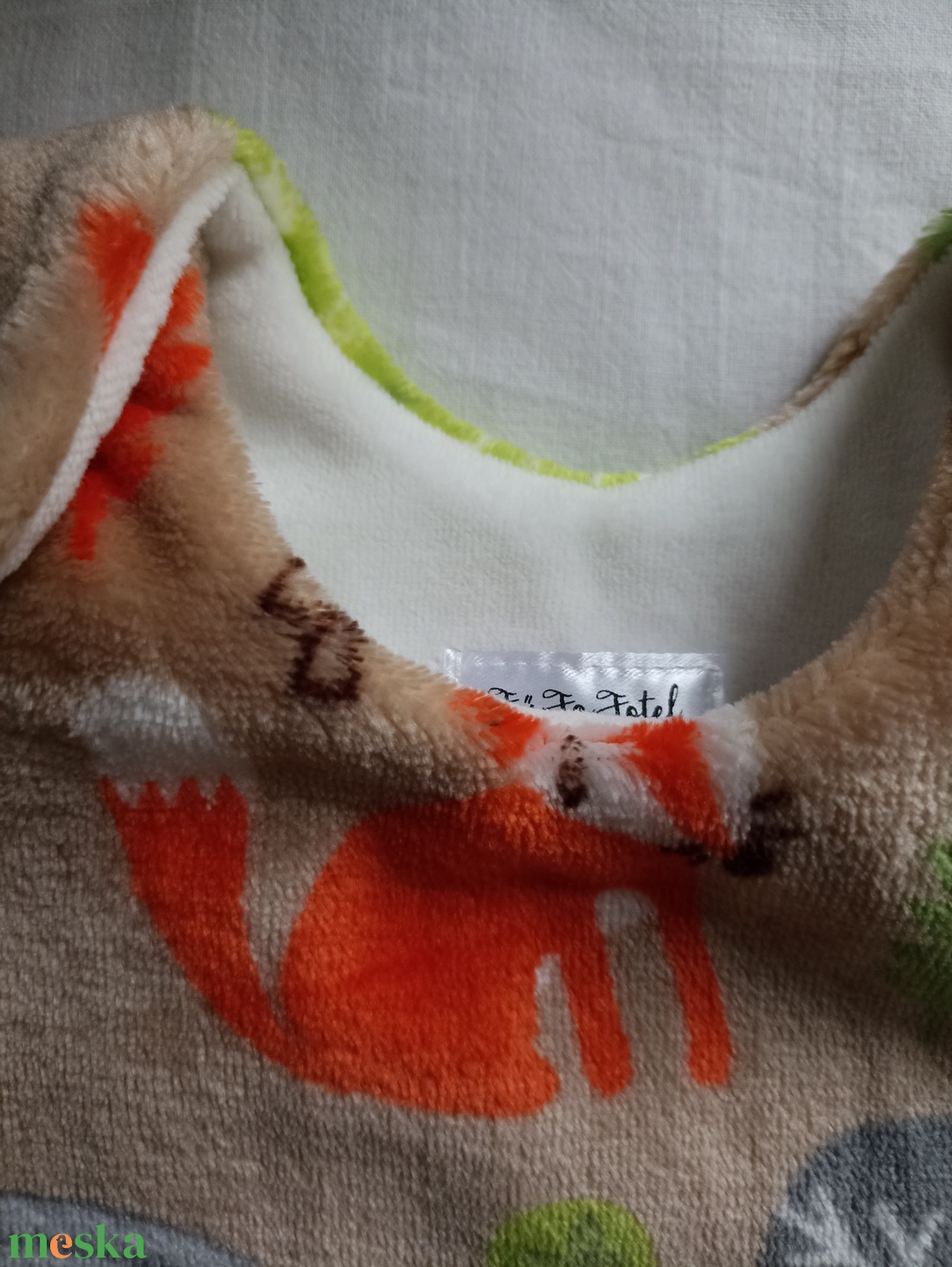 74-80-86-os téli tipegő hálózsák wellsoft + bébiplüss 20-21 fokba drapp erdős - baba - mama - babaruházat - tipegőhálózsák - Meska.hu