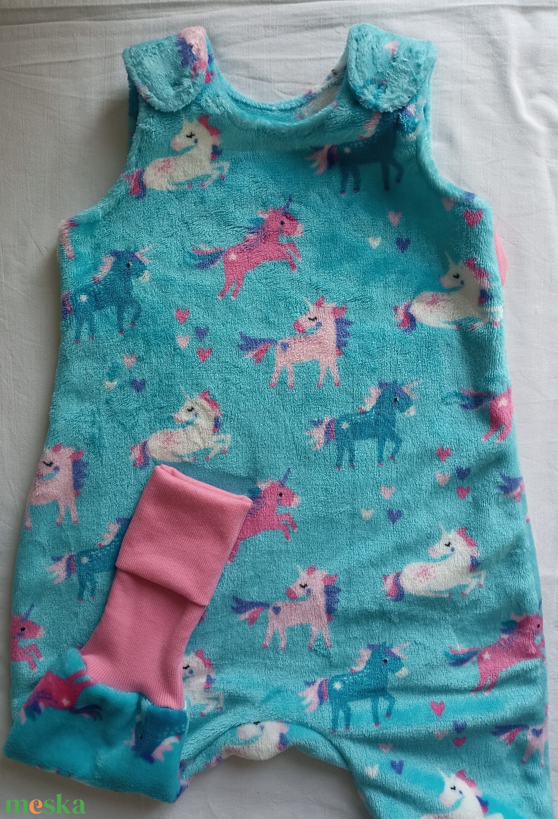 74-80-86-os őszi-téli tipegő hálózsák wellsoft 21-23 fokba egyszarvús - baba - mama - babaruházat - tipegőhálózsák - Meska.hu