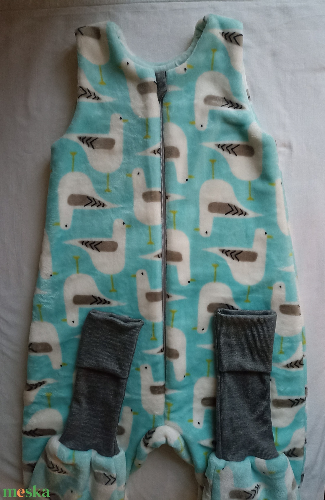 1110-116-122-es őszi téli tipegő hálózsák 20-22 fokba Hűvös szoba wellsoft pamuttal sirályos - baba - mama - babaruházat - tipegőhálózsák - Meska.hu