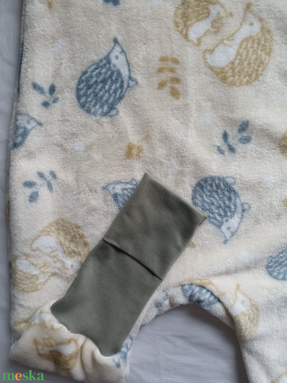 92-98-104-es őszi téli tipegő hálózsák 20-23 fokba wellsoft+ vékony pamut sünis - baba - mama - babaruházat - tipegőhálózsák - Meska.hu