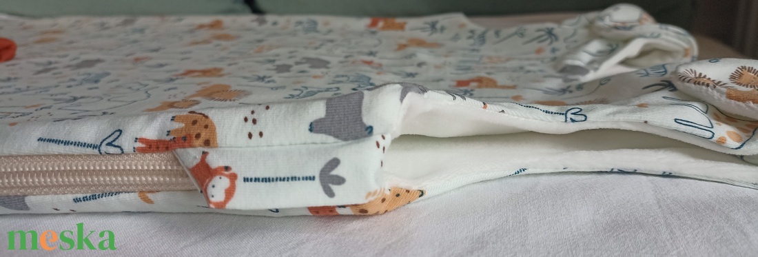 104-110-116-os Őszi téli tipegő hálózsák 21-23 fokba átmeneti pamut szafaris - baba - mama - babaruházat - tipegőhálózsák - Meska.hu