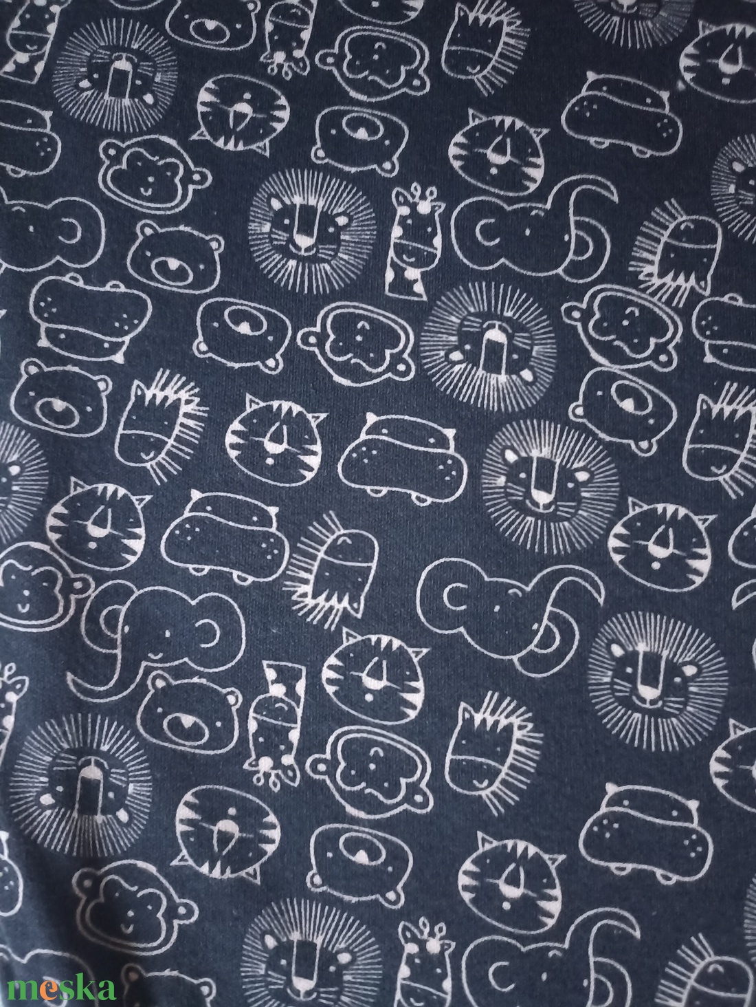 104-110-116-os Őszi téli tipegő hálózsák 21-23 fokba átmeneti pamut sötékék állatos - baba - mama - babaruházat - tipegőhálózsák - Meska.hu