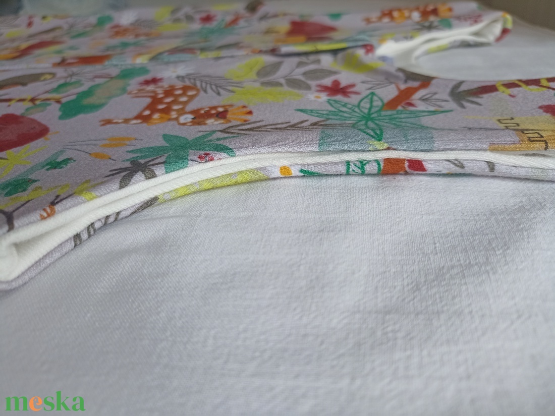 104-110-116-os Őszi tipegő hálózsák 22-24 fokba átmeneti pamut dzsungeles - baba - mama - babaruházat - tipegőhálózsák - Meska.hu