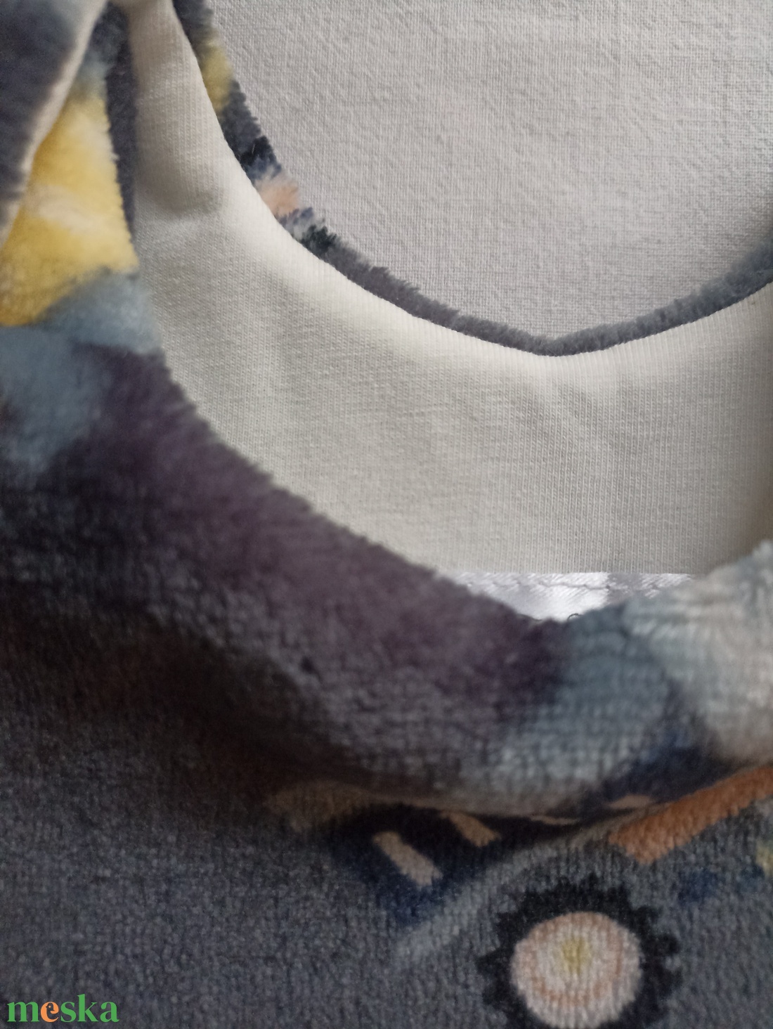 80-86-92-es őszi téli tipegő hálózsák wellsoft + pamut szürke markolós - baba - mama - babaruházat - tipegőhálózsák - Meska.hu