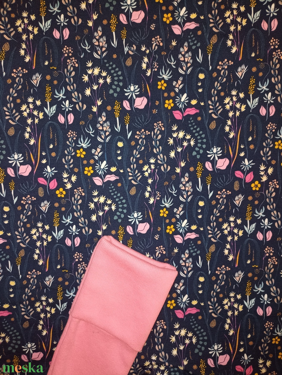 98-104-110-es Átmeneti tipegő hálózsák duplapamut skék virágos - baba - mama - babaruházat - tipegőhálózsák - Meska.hu