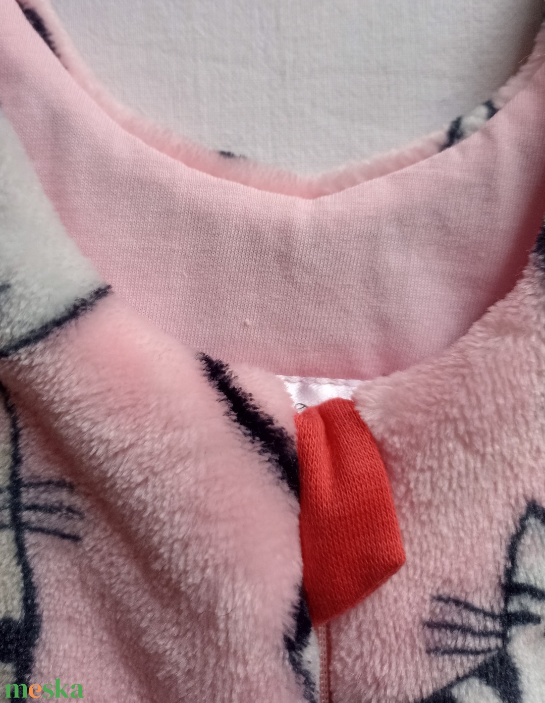 116-122-128-as őszi téli tipegő hálózsák 20-22 fok wellsoft cicás - baba - mama - babaruházat - tipegőhálózsák - Meska.hu