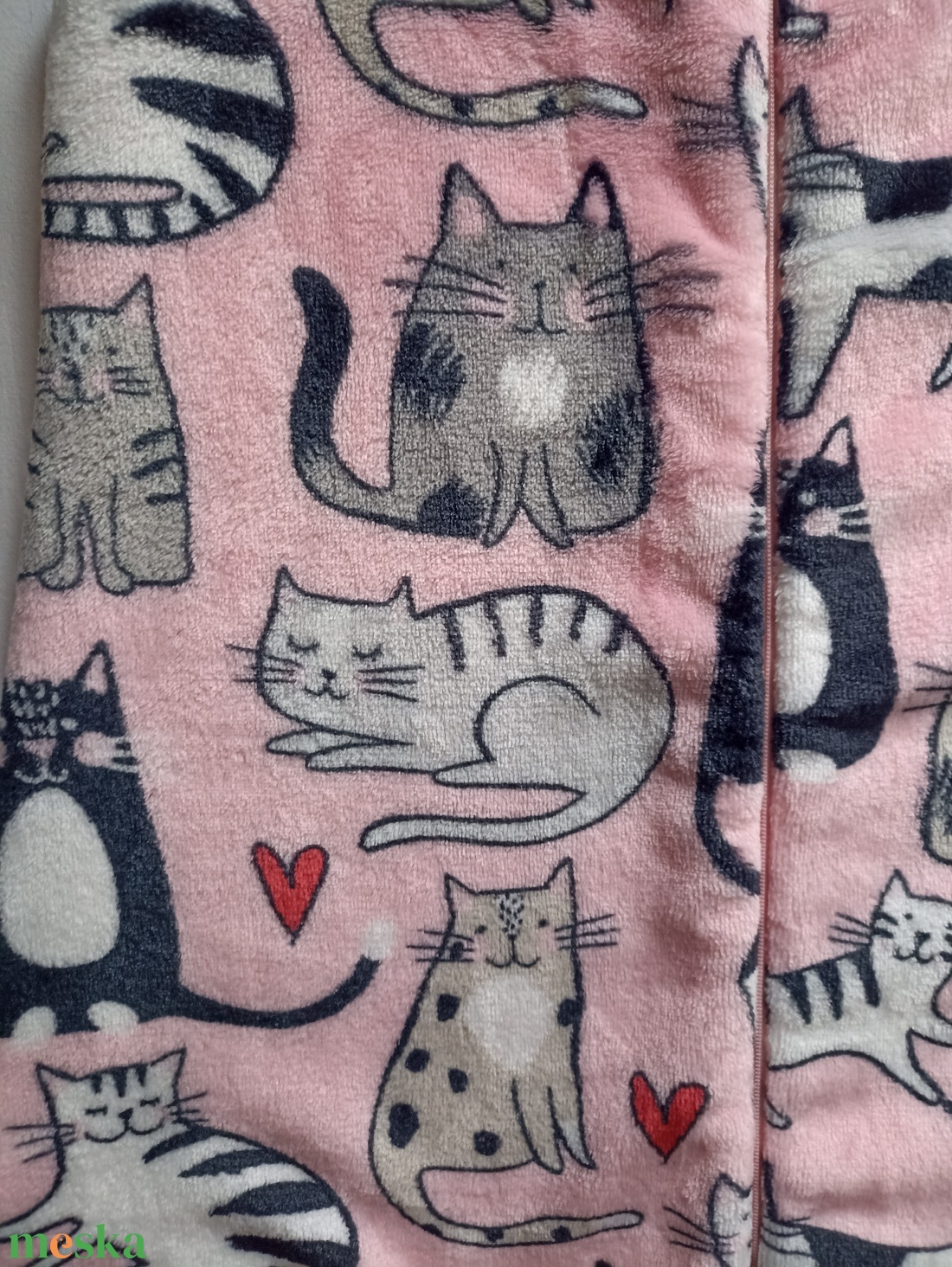 116-122-128-as őszi téli tipegő hálózsák 20-22 fok wellsoft cicás - baba - mama - babaruházat - tipegőhálózsák - Meska.hu