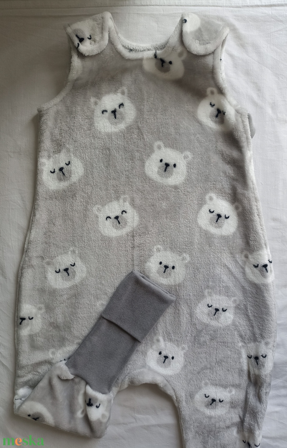 92-98-104-es őszi téli tipegő hálózsák HŰVÖS SZOBA 20-22 fokba wellsoft jegesmaci - baba - mama - babaruházat - tipegőhálózsák - Meska.hu