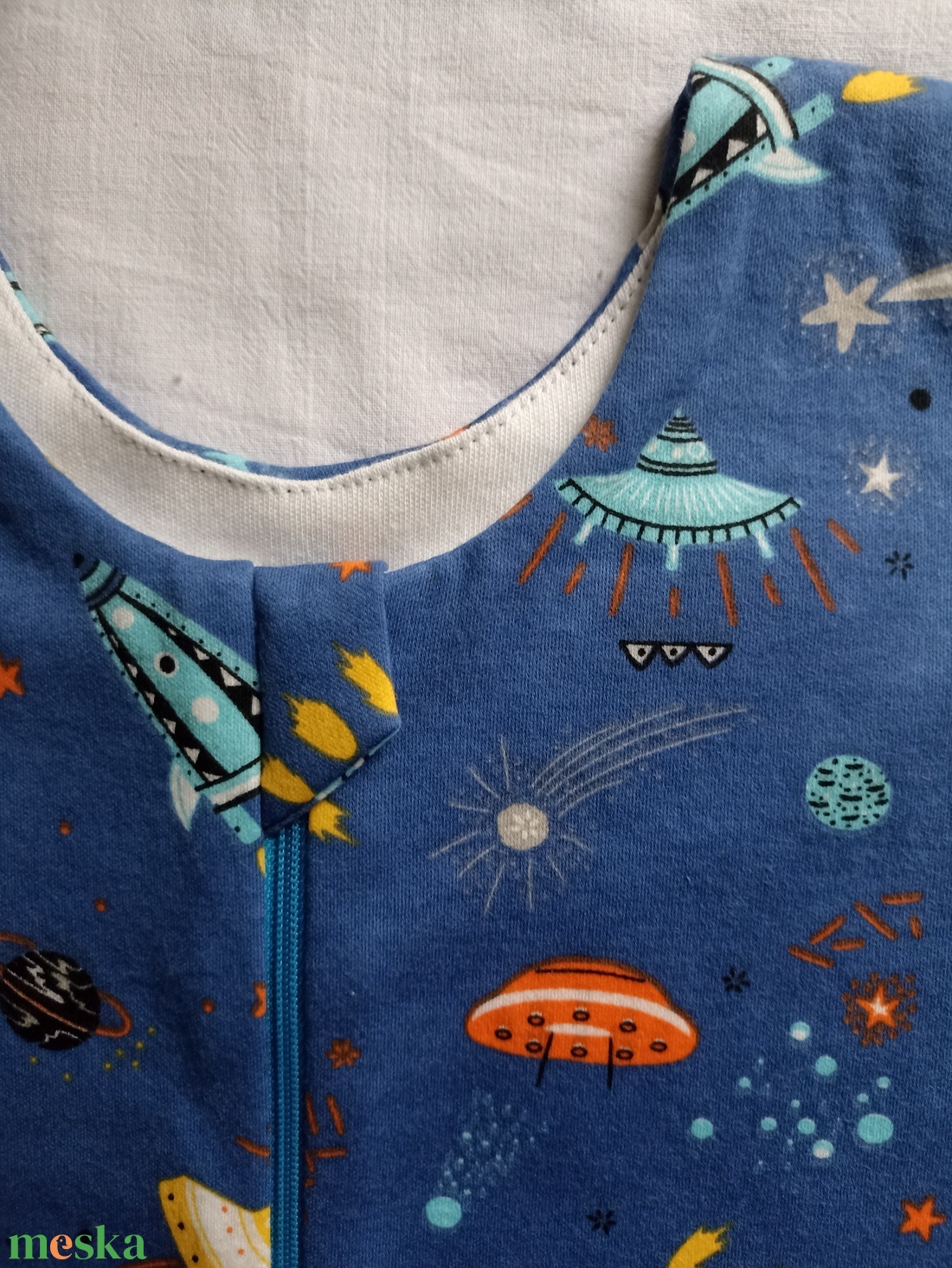 116-122-128-es Tavaszi-Őszi tipegő hálózsák átmeneti pamut FűFaFotel űrhajós - baba - mama - babaruházat - tipegőhálózsák - Meska.hu