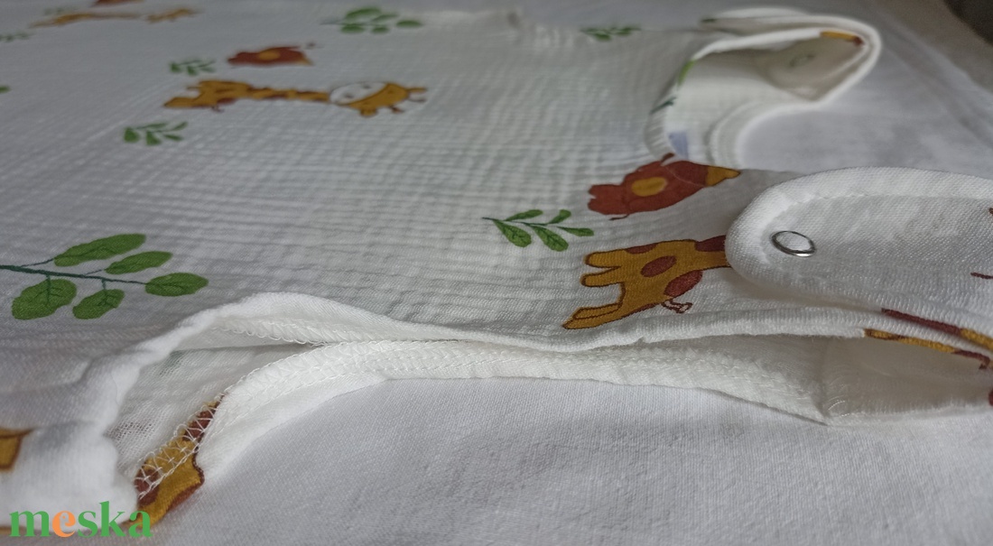 92-98-104-es Nyári muszlin tipegő hálózsák duplagéz zsiráfos - baba - mama - babaruházat - tipegőhálózsák - Meska.hu