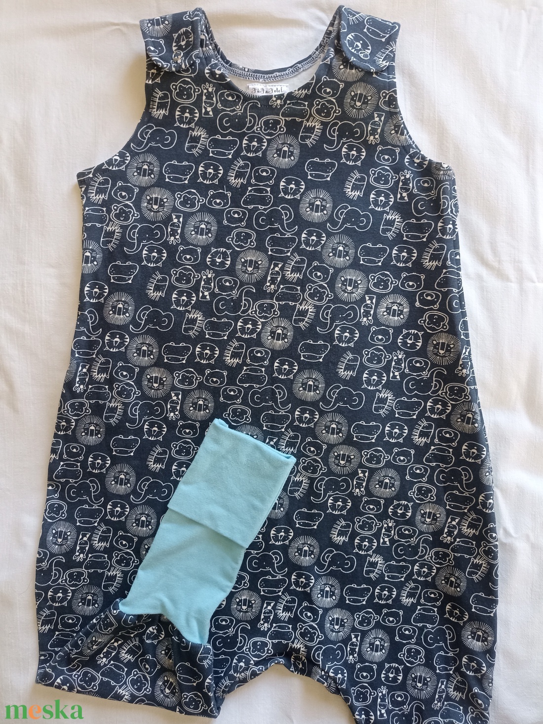 80-86-92-es őszi téli tipegő hálózsák 21-23 fokba átmeneti pamut skék állatos - baba - mama - babaruházat - tipegőhálózsák - Meska.hu