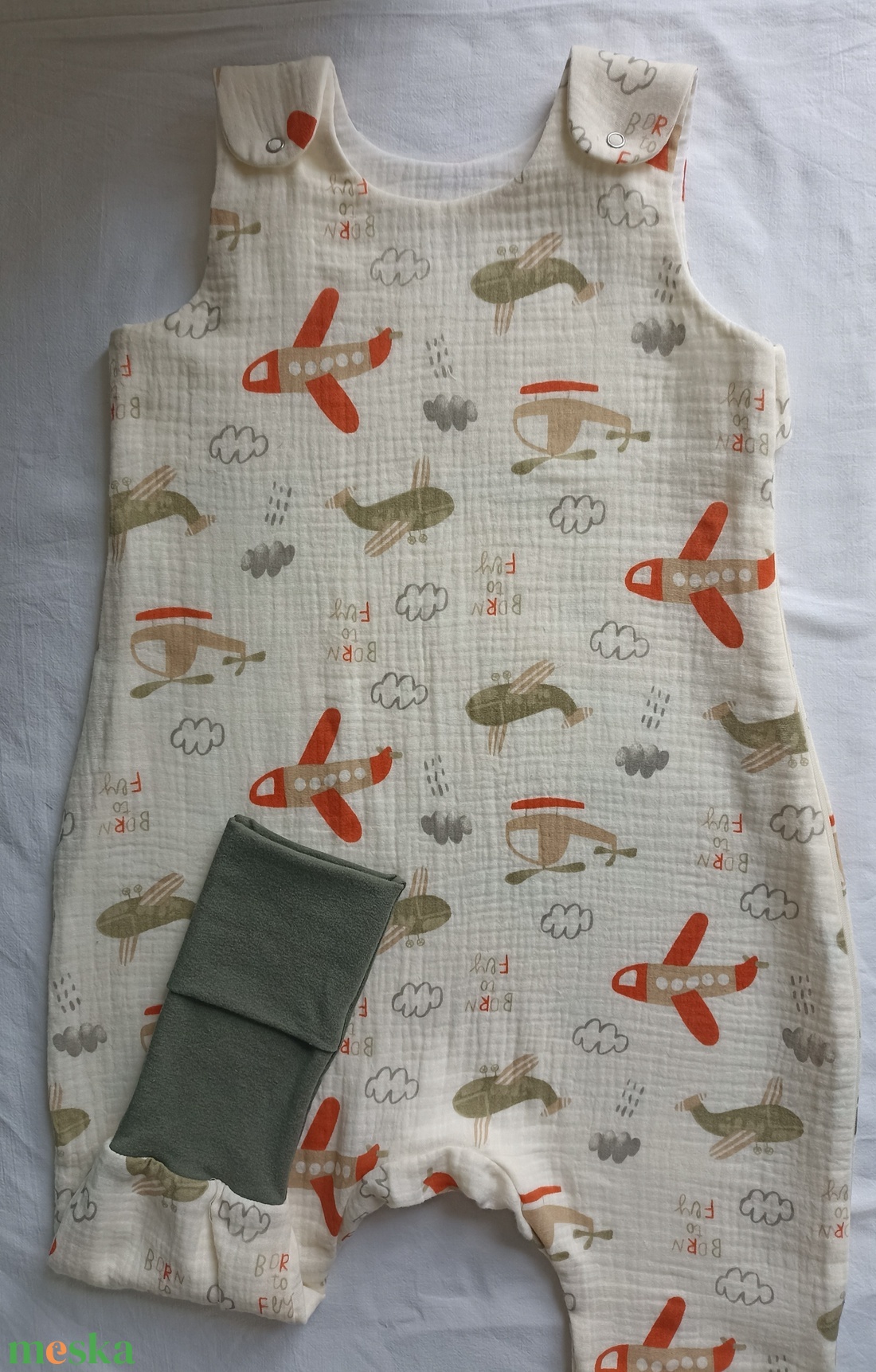 86-92-98-as Átmeneti meleg szoba muszlin tipegő hálózsák kétrétegű duplagéz repülők - baba - mama - babaruházat - tipegőhálózsák - Meska.hu