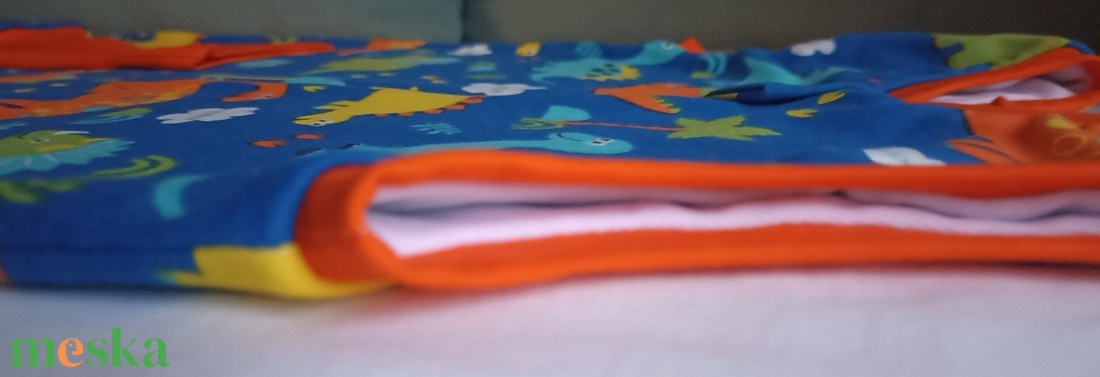 98-104-110-es átmeneti tipegő hálózsák pamut kék dínós - baba - mama - babaruházat - tipegőhálózsák - Meska.hu