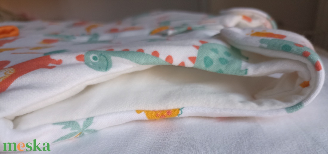 80-86-92-es Átmeneti tavaszi tipegő hálózsák duplapamut dínós - baba - mama - babaruházat - tipegőhálózsák - Meska.hu