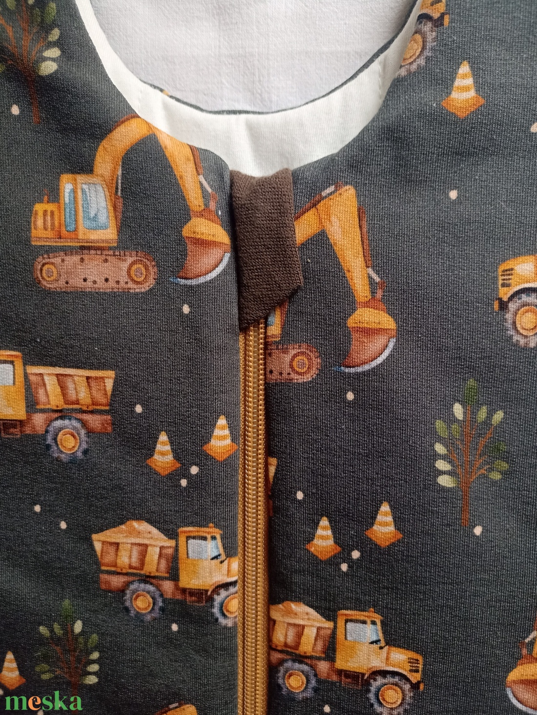 116-122-128-as őszi téli tipegő hálózsák átmeneti pamut 21-23 fokba narancs markolós - baba - mama - babaruházat - tipegőhálózsák - Meska.hu