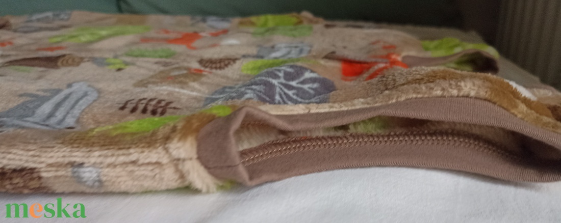 104-110-116-os őszi téli tipegő hálózsák  22-24 fok wellsoft drapp erdős - baba - mama - babaruházat - tipegőhálózsák - Meska.hu