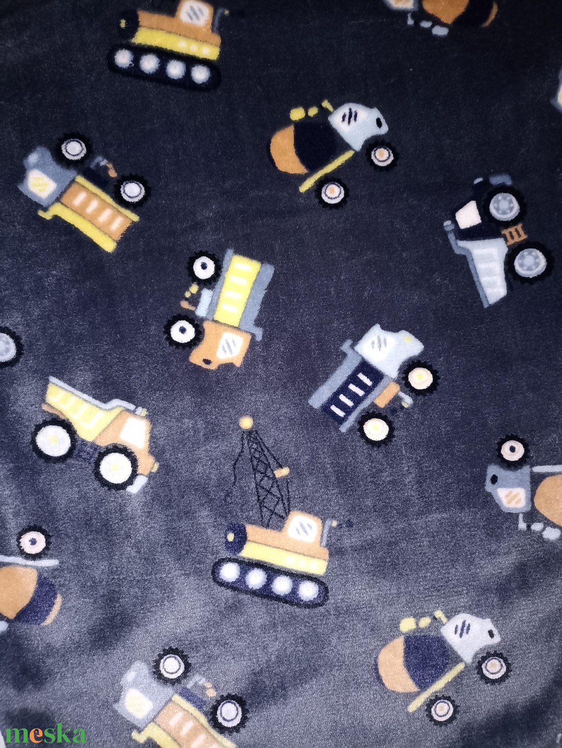 122-128-134-es Tavaszi Őszi téli tipegő hálózsák wellsoft szürke markolós munkagép - baba - mama - babaruházat - tipegőhálózsák - Meska.hu