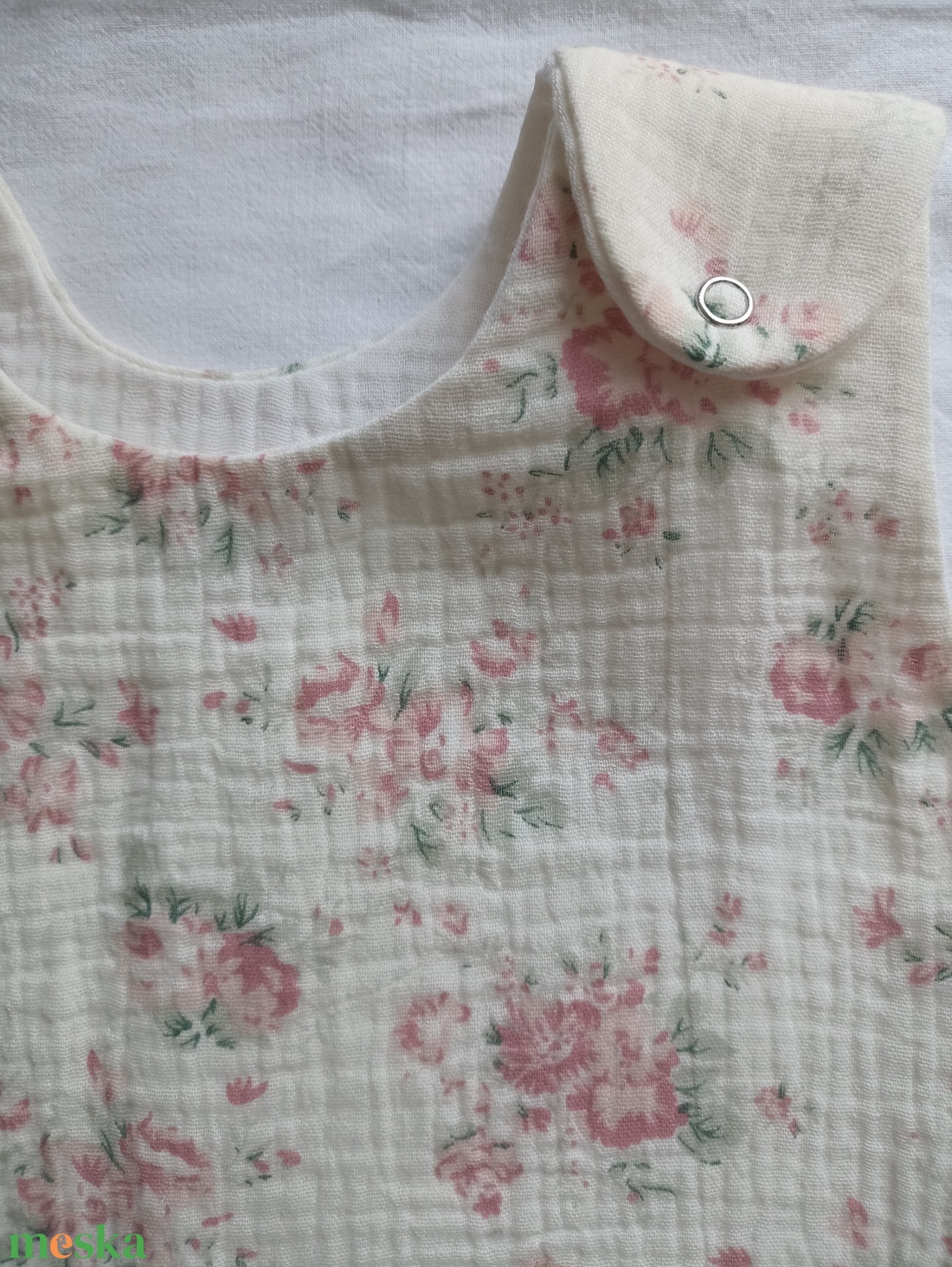 80-86-92-es Muszlin tipegő hálózsák kétrétegű átmeneti - meleg szobába duplagéz romantikusvirágos - baba - mama - babaruházat - tipegőhálózsák - Meska.hu