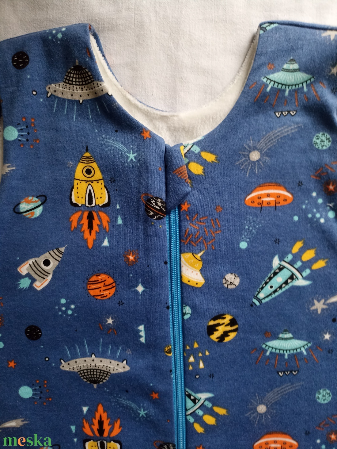 128-134-140-es Tavaszi tipegő hálózsák 21-23 fokba átmeneti  pamut űrhajós  - baba - mama - babaruházat - tipegőhálózsák - Meska.hu