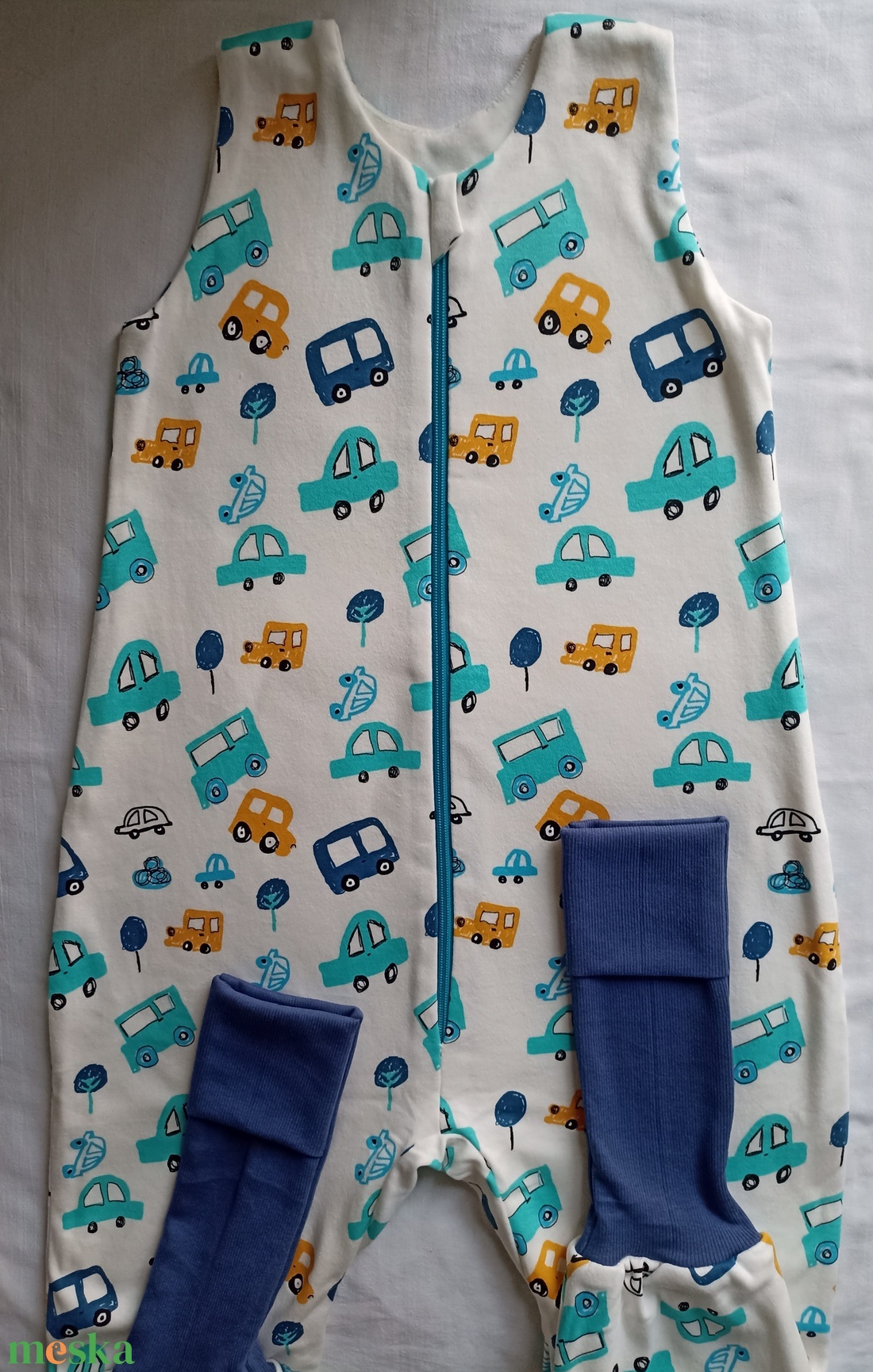 116-122-128-as Tavaszi tipegő hálózsák 21-23 fokba átmeneti pamut autós - baba - mama - babaruházat - tipegőhálózsák - Meska.hu