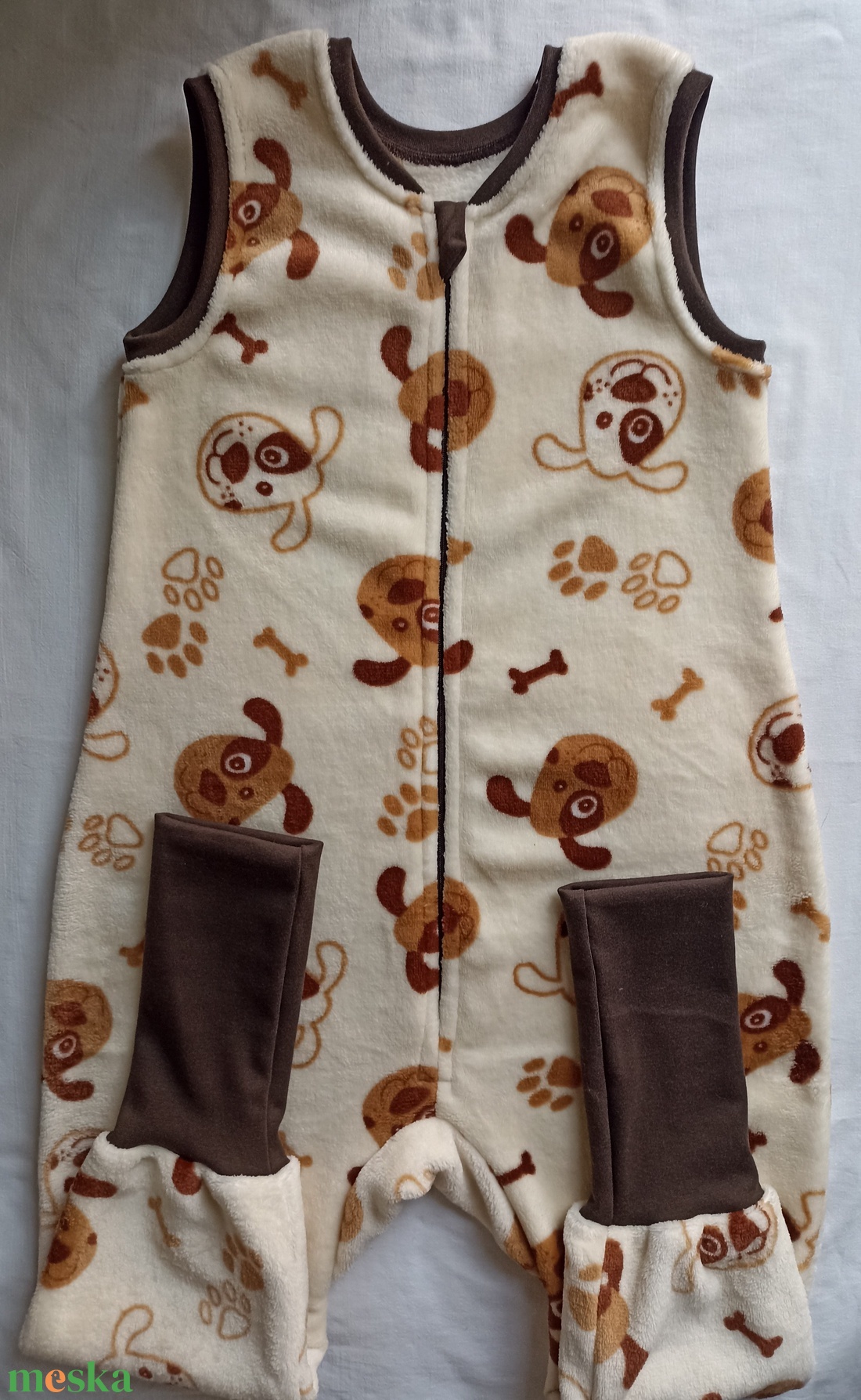 110-116-122-es Tavaszi átmeneti tipegő hálózsák 20-23 fokba wellsoft kutyás - baba - mama - babaruházat - tipegőhálózsák - Meska.hu