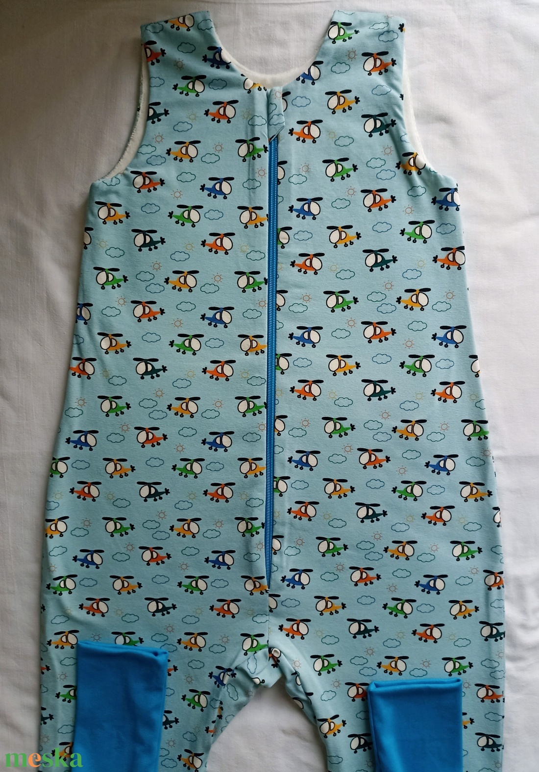 110-116-122-es Tavaszi téli tipegő hálózsák 21-23 fokba átmeneti pamut helikopter - baba - mama - babaruházat - tipegőhálózsák - Meska.hu