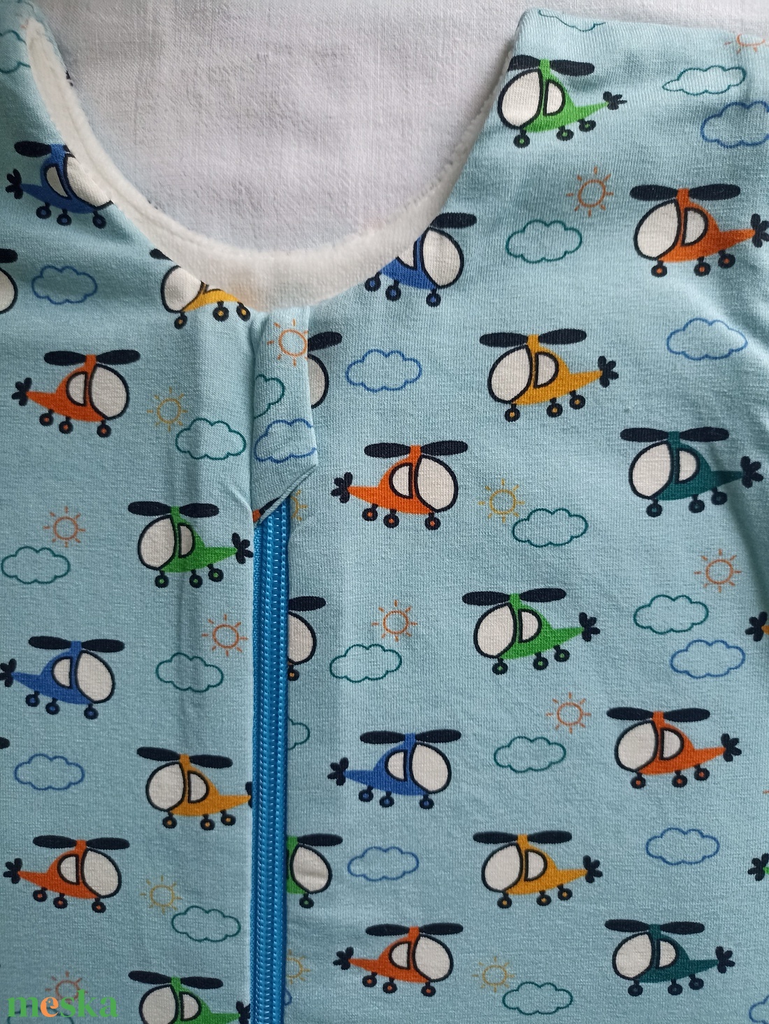 110-116-122-es Tavaszi téli tipegő hálózsák 21-23 fokba átmeneti pamut helikopter - baba - mama - babaruházat - tipegőhálózsák - Meska.hu