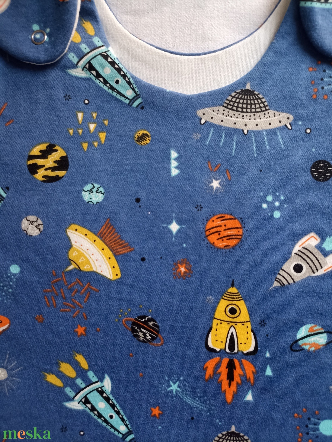 104-110-116-os Tavaszi tipegő hálózsák 22-24 fokba átmenti pamut űrhajós - baba - mama - babaruházat - tipegőhálózsák - Meska.hu