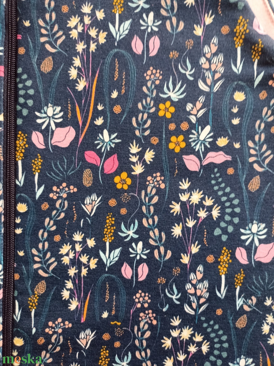 122-128-134-es tavaszi tipegő hálózsák melegebb szobába 23-25 fok átmeneti pamut skék virágos - baba - mama - babaruházat - tipegőhálózsák - Meska.hu