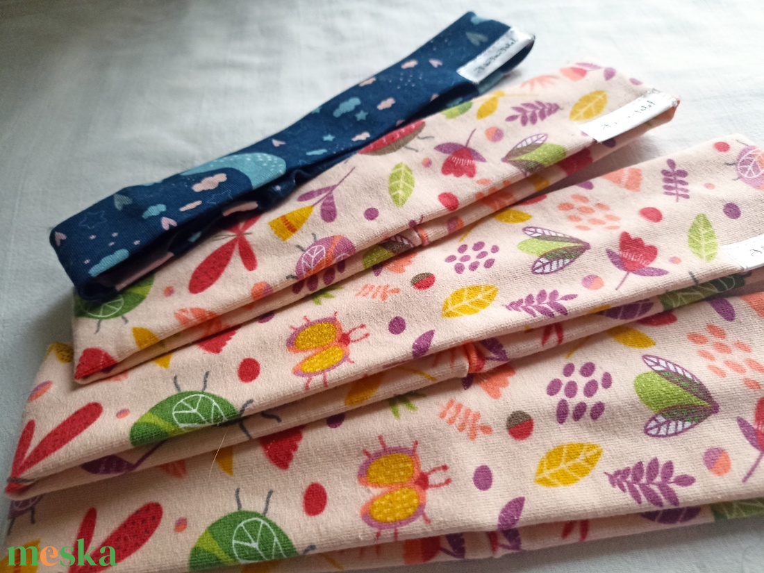 Hajpántok különböző méretekben nyári rét mintával és  - ruha & divat - hajdísz & hajcsat - hajráf & hajpánt - Meska.hu