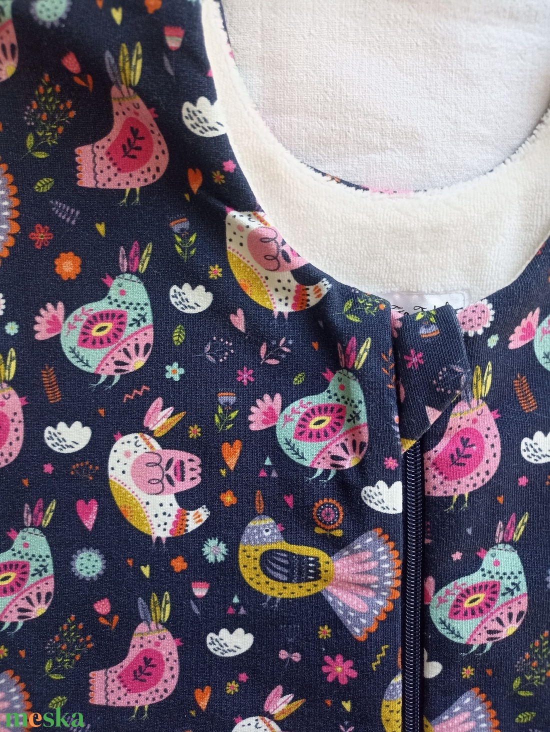 134-140-146-os Tavaszi tipegő hálózsák 21-23 fokba átmeneti pamut madárkás - baba - mama - babaruházat - tipegőhálózsák - Meska.hu