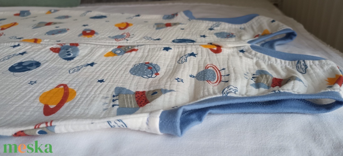 122-128-134-es Nyári tipegő hálózsák duplagéz Űrhajós - baba - mama - babaruházat - tipegőhálózsák - Meska.hu