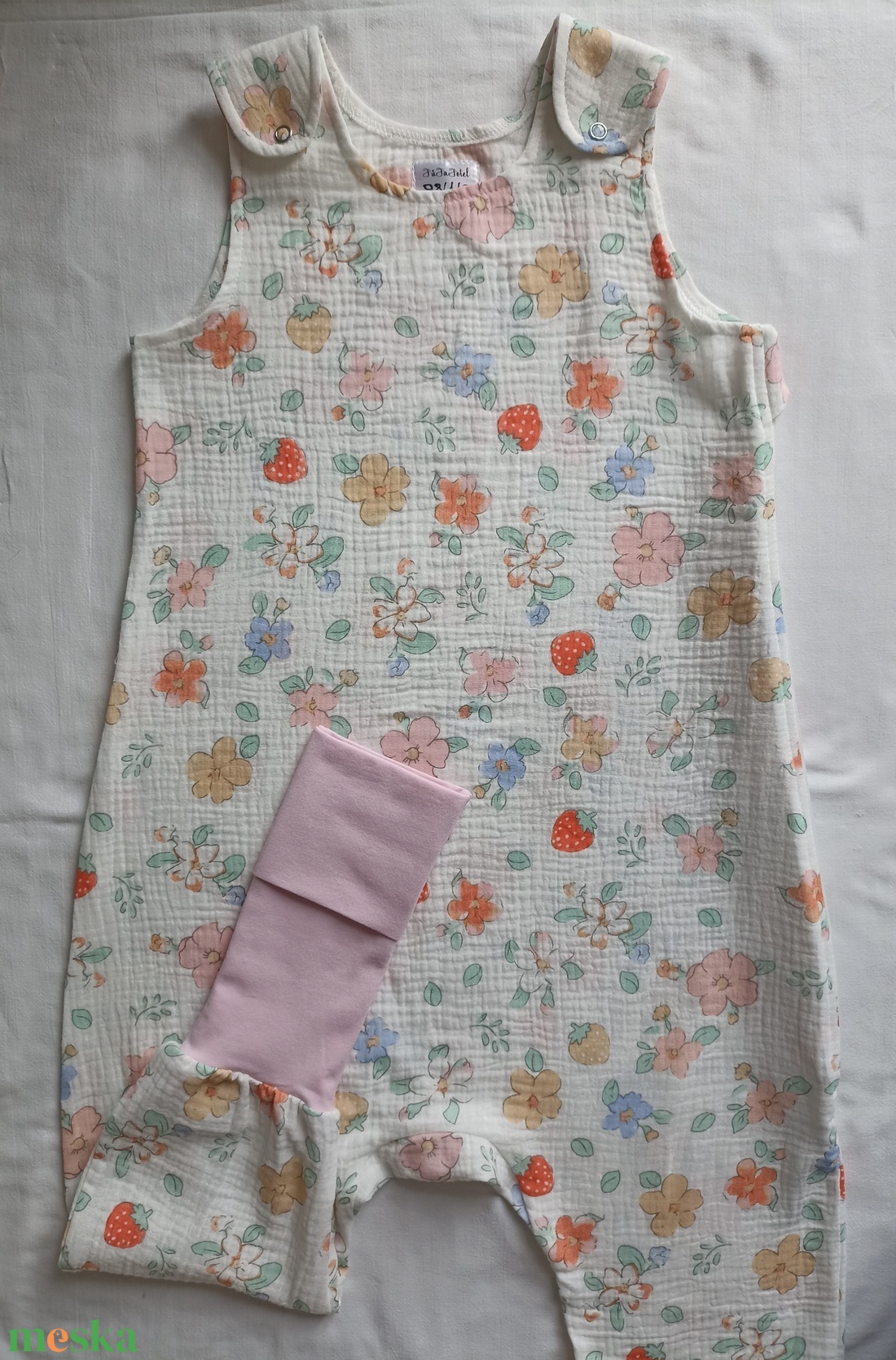 Nyári duplagéz tipegő hálózsák virágos RENDELÉSRE 62 68 74 80 86 92 98 104 110 116 122 128 134 140 146 152  - baba - mama - babaruházat - tipegőhálózsák - Meska.hu