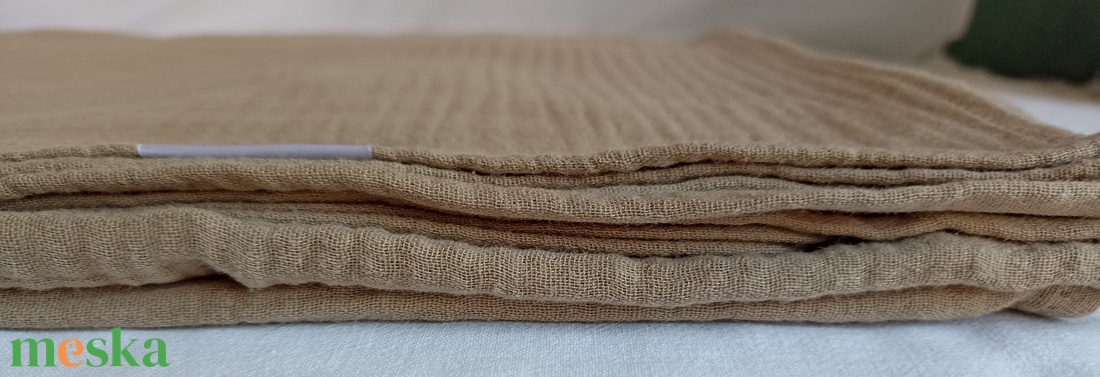 Nyári muszlin kánikula ovistakaró duplagéz gyerektakaró 100x130 cm tejeskávé - baba - mama - baba ágynemű - babatakaró, gyerek pléd - Meska.hu