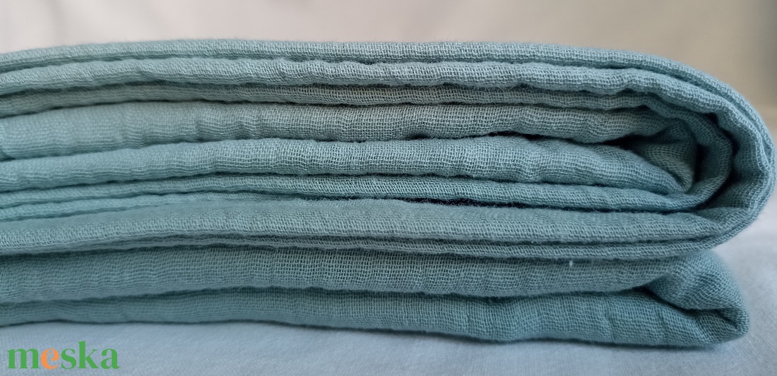 Nyári muszlin ovistakaró 100x130 cm kánikula duplagéz gyerektakaró  zsálya - baba - mama - baba ágynemű - babatakaró, gyerek pléd - Meska.hu