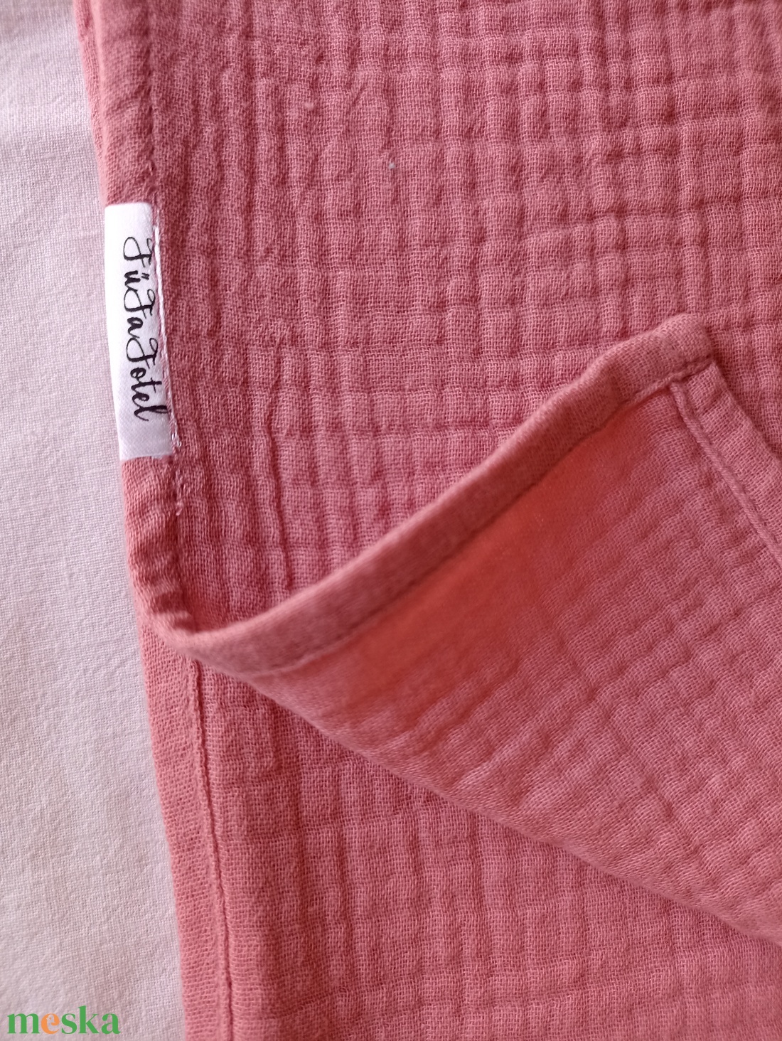 Baba nyári géztakaró 70x90 cm duplagéz babatakaró mályva - baba - mama - baba ágynemű - babatakaró, gyerek pléd - Meska.hu