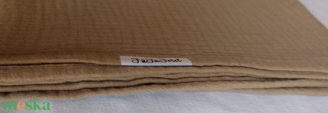 Nyári muszlin babatakaró kánikula duplagéz gyerektakaró 70x90 cm tejeskávé - baba - mama - baba ágynemű - babatakaró, gyerek pléd - Meska.hu