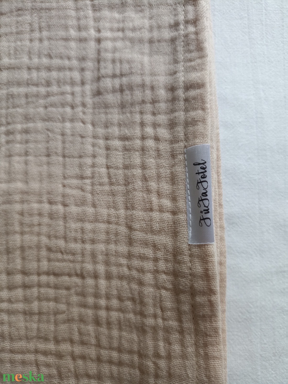 Nyári kánikula duplagéz felnőtt takaró muszlin 140x190 cm drapp - otthon & életmód - lakástextil - felnőtt takaró, pléd - Meska.hu