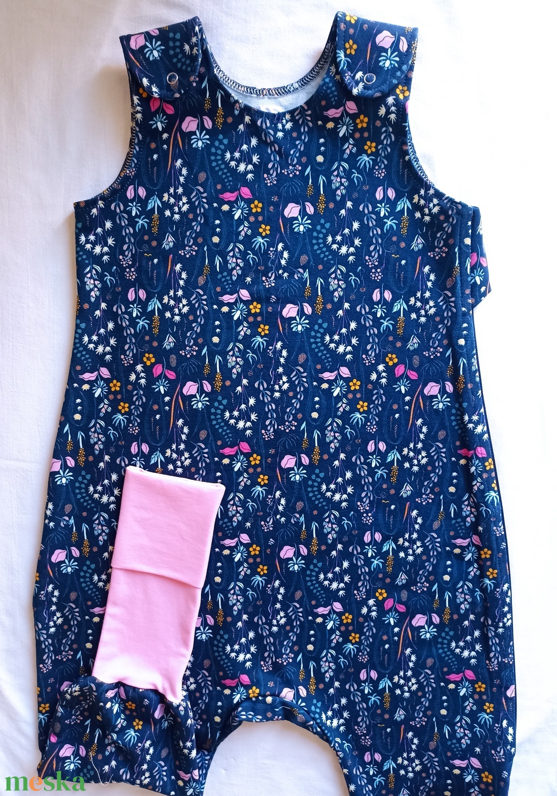 92-98-104-es Átmeneti tavaszi téli tipegő hálózsák pamut 21-23 fok színes virágos - baba - mama - babaruházat - tipegőhálózsák - Meska.hu