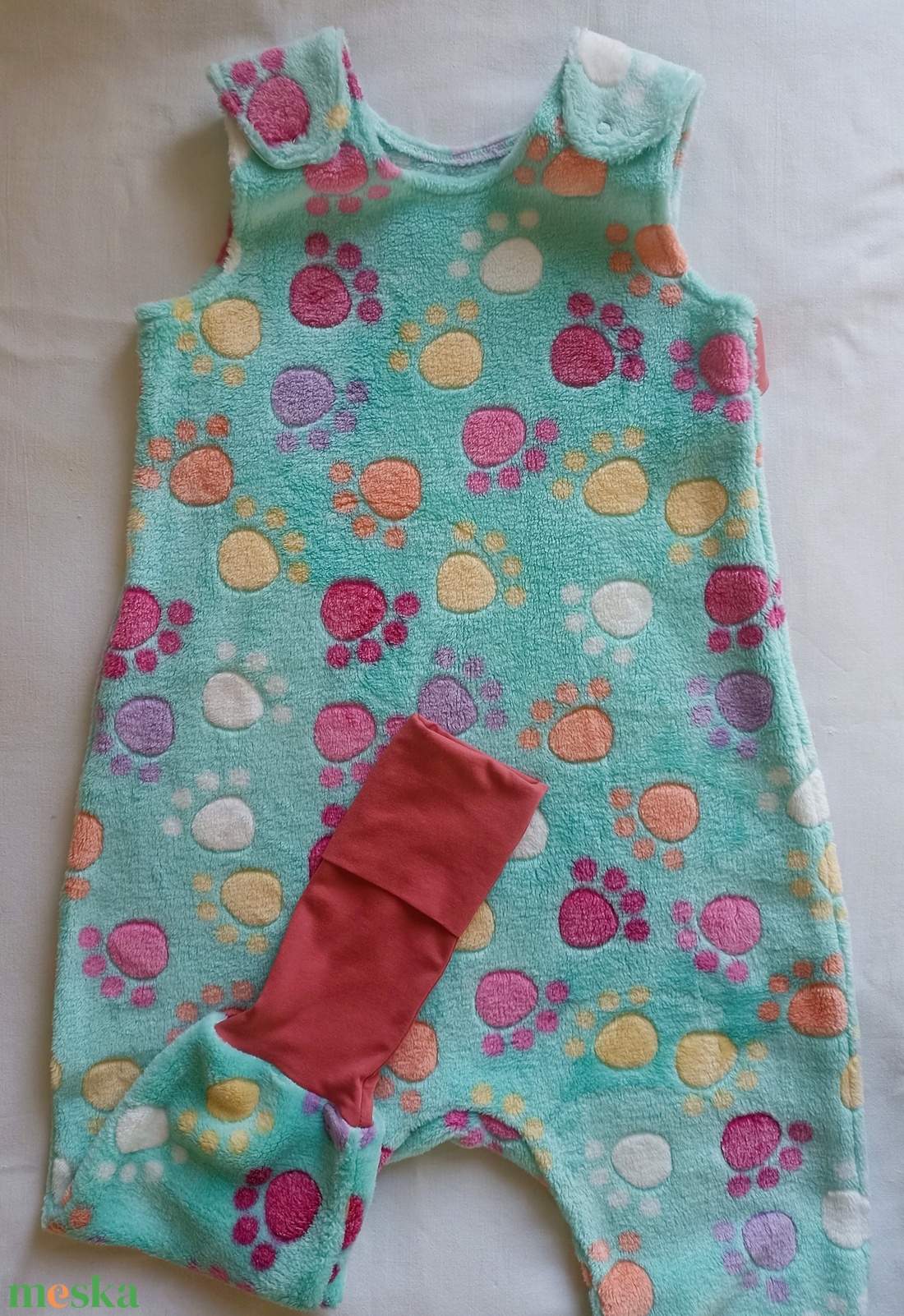 98-104-110-es Tavaszi őszi tipegő hálózsák wellsoft + vékony pamut türkiz madárkás - baba - mama - babaruházat - tipegőhálózsák - Meska.hu
