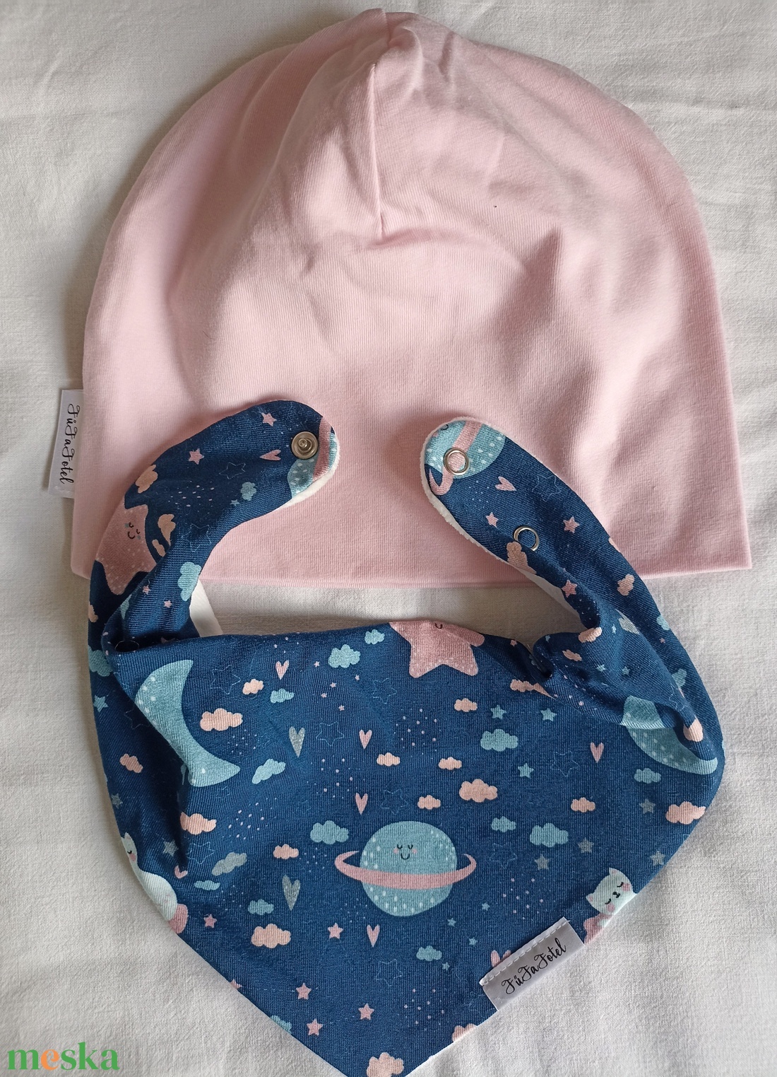 68/74 Duplapamut tavaszi babasapka 6-9 hó - baba - mama - babaruházat - babasapka - Meska.hu