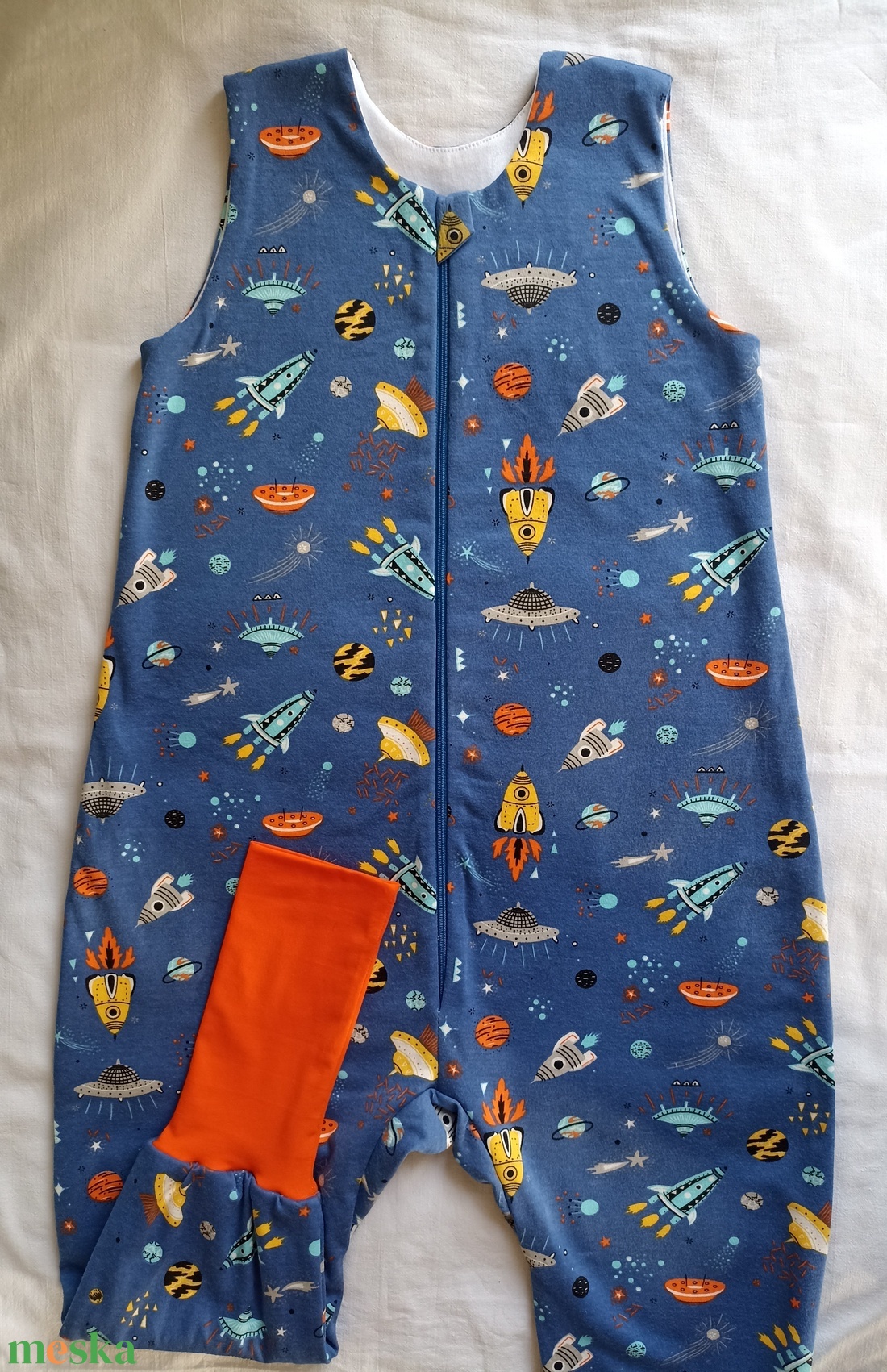 110-116-122-es Tavaszi tipegő hálózsák 22-24 fokba átmeneti pamut űrhajós - baba - mama - babaruházat - baba hálózsák, bundazsák - Meska.hu