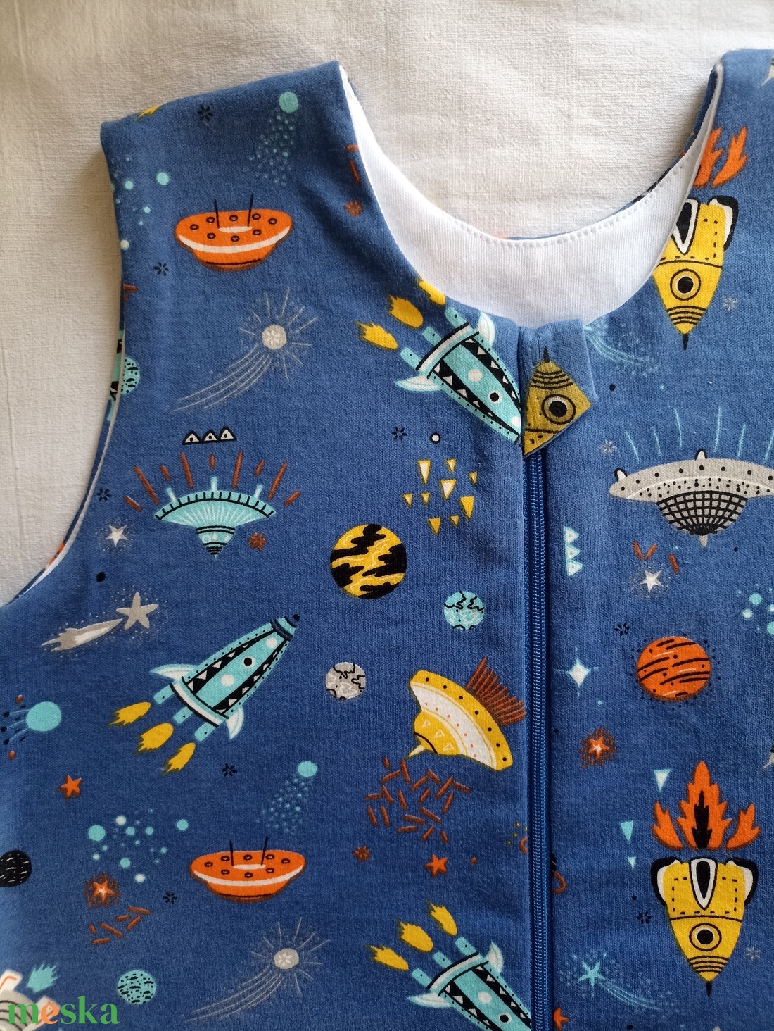 110-116-122-es Tavaszi tipegő hálózsák 22-24 fokba átmeneti pamut űrhajós - baba - mama - babaruházat - baba hálózsák, bundazsák - Meska.hu