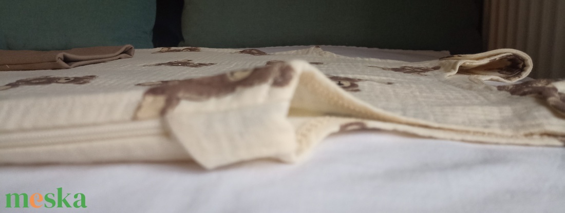 116-122-128-as Nyári muszlin tipegő hálózsák duplagéz macis - baba - mama - babaruházat - tipegőhálózsák - Meska.hu