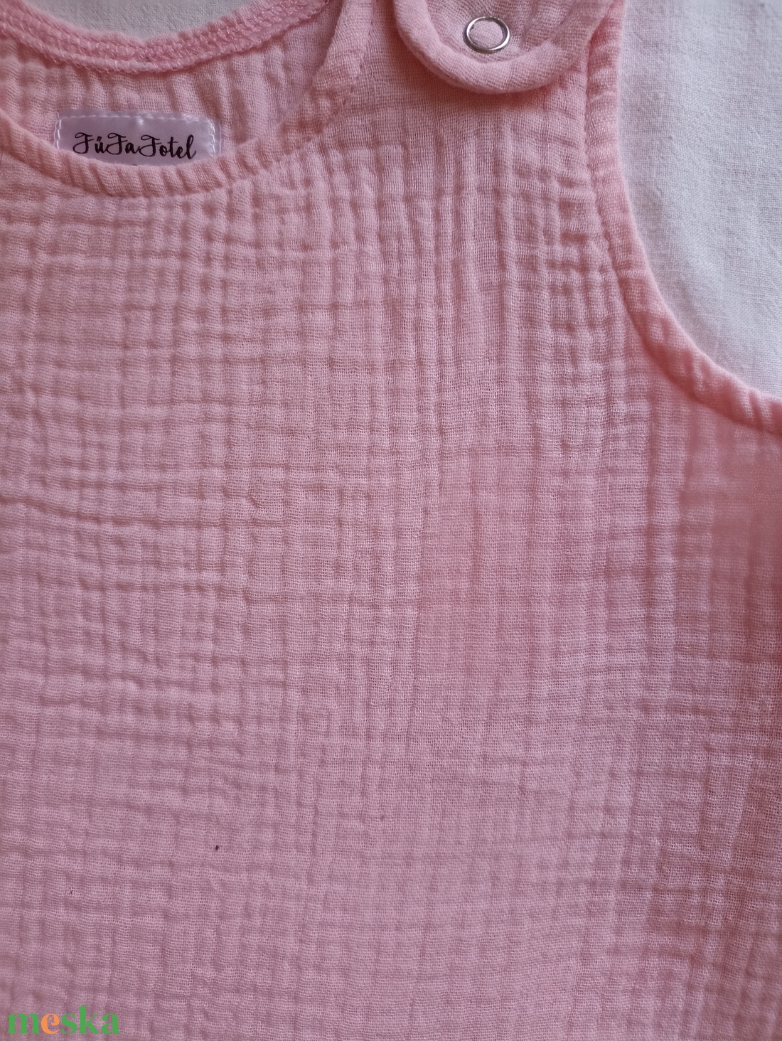 74-80-86-os nyári muszlin tipegő hálózsák duplagéz rózsa - baba - mama - babaruházat - baba hálózsák, bundazsák - Meska.hu