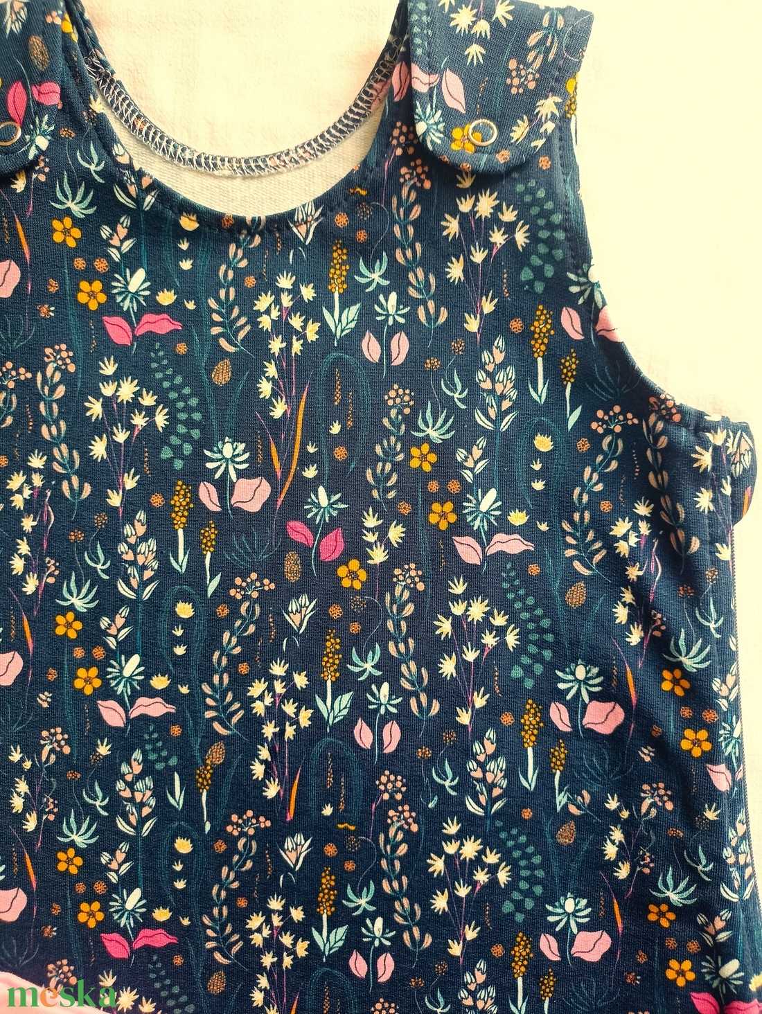 74-80-86 nyári tipegő hálózsák pamut skék virágos - baba - mama - babaruházat - tipegőhálózsák - Meska.hu