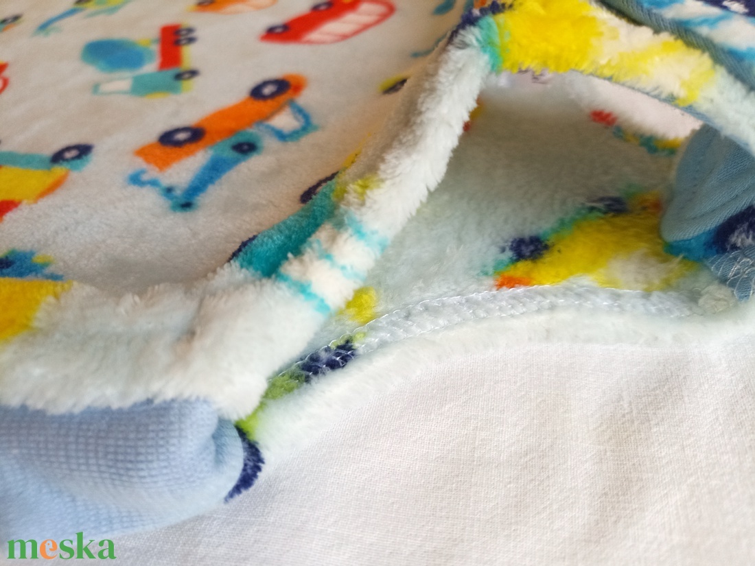 74-80-86-os őszi téli meleg tipegő hálózsák wellsoft FűFaFotel világoskék autós - baba - mama - babaruházat - tipegőhálózsák - Meska.hu